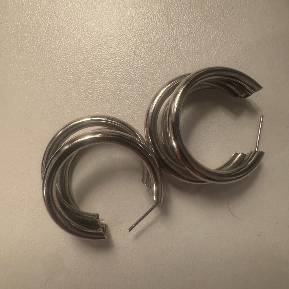 Elegant Silver Hoop Earrings